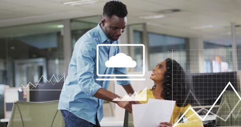 Colleagues Analyzing Cloud Data with Interactive Graph Overlays