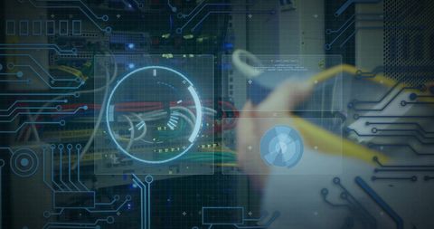 Digital Network with Futuristic Data Connections