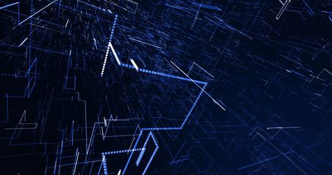 Dynamic Glowing Network of Blue Lines on Black Digital Background - Download Free Stock Images Pikwizard.com