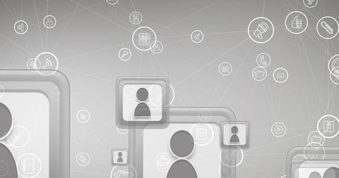 Digital Network of Social Media Connections and Communication - Download Free Stock Images Pikwizard.com