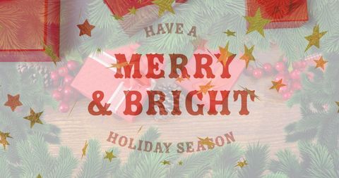 Festive christmas greetings with decorative holiday elements