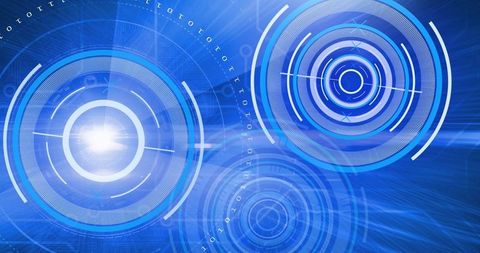 Futuristic Digital Interface with Circular Scanning Graphics - Download Free Stock Images Pikwizard.com