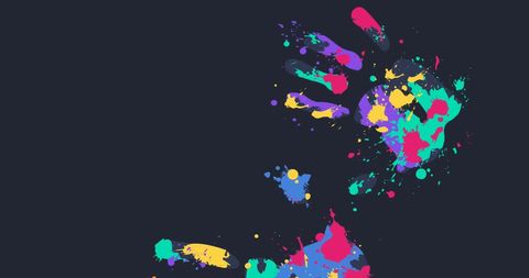 Vibrant Multicolored Handprints Digital Abstract Art - Download Free Stock Images Pikwizard.com