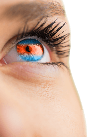 transparent close-up of woman's blue and orange eye on fine detail - Download Free Stock Videos Pikwizard.com