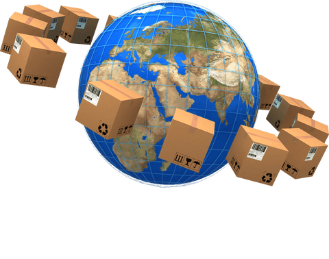 transparent globe encircled by shipping boxes for global logistics concept - Download Free Stock Videos Pikwizard.com