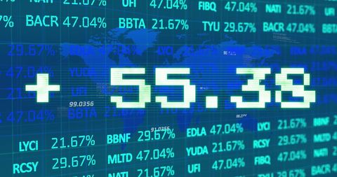 Global Stock Market Digital Display on Blue Background - Download Free Stock Images Pikwizard.com