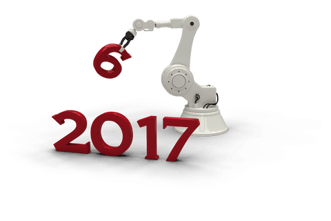 transparent robotic arm holding number 6 for 2016 - Download Free Stock Videos Pikwizard.com