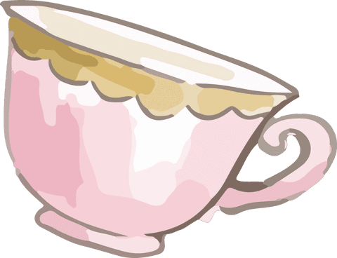 delicate vintage ceramic teacup illustration on transparent background - Download Free Stock Videos Pikwizard.com