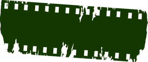 Distressed Vintage Film Strip Silhouette on Transparent Background