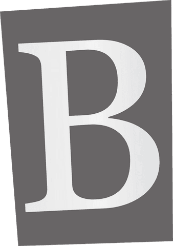 Stylized Letter B on Dark Grey Panel with Transparent Background - Download Free Stock Videos Pikwizard.com