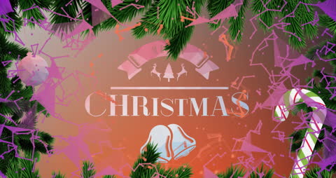 Festive Christmas Animation with Text and Vector Art
