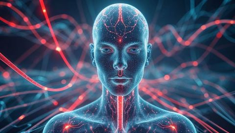 cybernetic humanoid in digital network environment - Download Free Stock Images Pikwizard.com