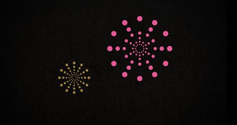 Colorful Fireworks Display against Black Sky