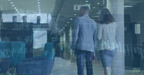 Professionals Analyzing Global Economy with Digital Financial Overlay - Download Free Stock Images Pikwizard.com