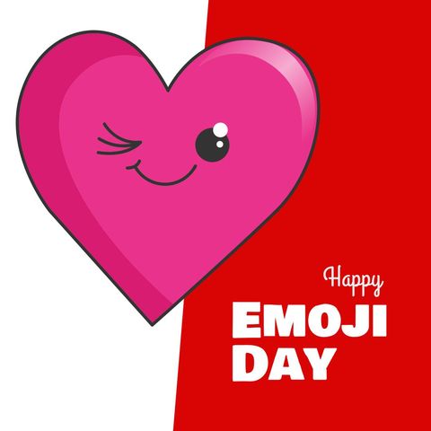 winking heart emoji celebrating emoji day - Download Free Stock Templates Pikwizard.com