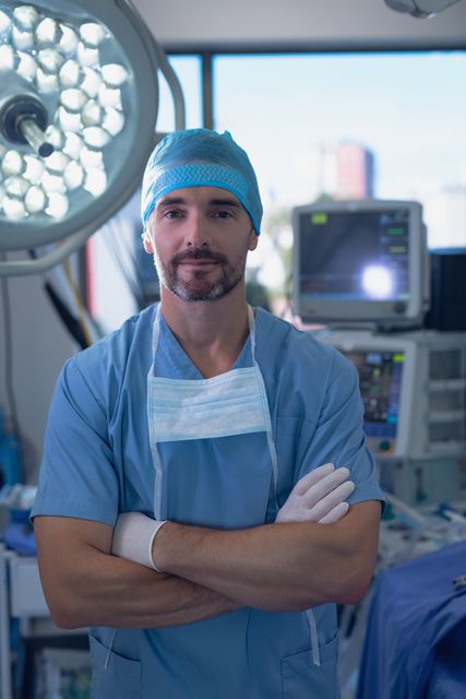 Male Surgeon Standing in Operating Room - Download Free Stock Images Pikwizard.com