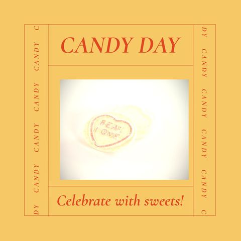 national candy day celebration poster with heart-shaped sweets - Download Free Stock Templates Pikwizard.com