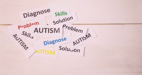 Autism Concept with Keywords on White Background - Download Free Stock Images Pikwizard.com