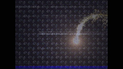 Digital Shooting Star with Glitch Effects