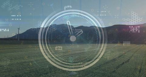 Financial Data and Time Integration on Scenic Countryside - Download Free Stock Images Pikwizard.com