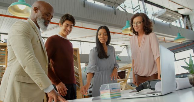 Diverse Team Brainstorming Around Table in Modern Office - Download Free Stock Images Pikwizard.com