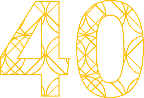 Elegant Yellow 40 Number with Intricate Pattern on Transparent - Download Free Stock Videos Pikwizard.com