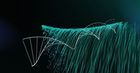 DNA Strand Over Green Light Trails, Concept of Global Data and Science - Download Free Stock Images Pikwizard.com