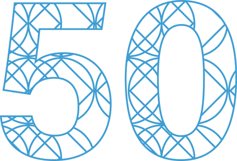 Intricate Blue 50 Number on Transparent Background - Download Free Stock Videos Pikwizard.com
