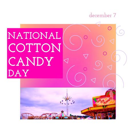national cotton candy day celebration at amusement park - Download Free Stock Templates Pikwizard.com