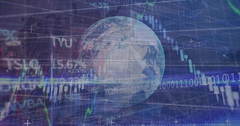 Global Stock Market Trends with Digital Earth Interface - Download Free Stock Images Pikwizard.com