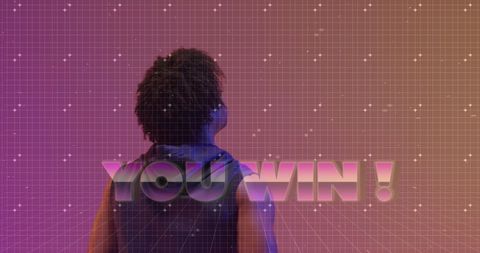 Victory Celebrated in Futuristic Digital Art Style