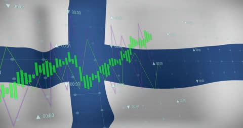 Graph Analysis on Finland Flag Background