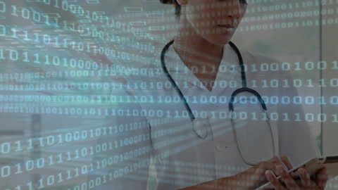 Digital Health Technology with Doctor Analyzing Data