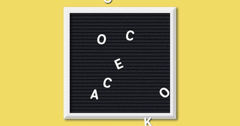 Welcome Back to School Letter Board on Yellow Background