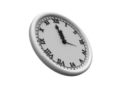 3d white clock with roman numerals on transparent background - Download Free Stock Videos Pikwizard.com