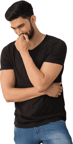 transparent image of thoughtful man posing with arms crossed - Download Free Stock Videos Pikwizard.com
