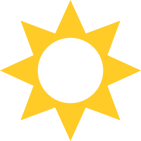 bright yellow sun symbol with starburst rays transparent background - Download Free Stock Videos Pikwizard.com