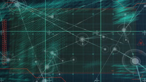 Abstract Digital Interface Technology Visualization with Data Grid