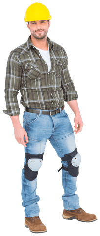 transparent image of smiling handyman wearing hard hat - Download Free Stock Videos Pikwizard.com