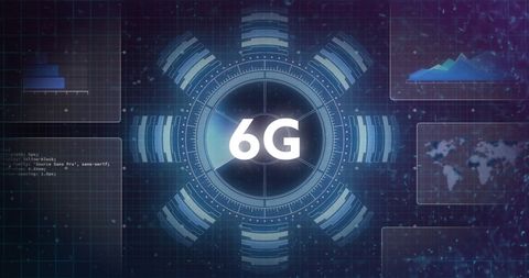 6G Technology Concept with Futuristic Data Visualization - Download Free Stock Images Pikwizard.com