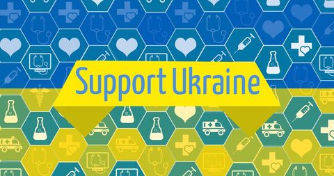 Support Ukraine Banner with Medical Icons for International Aid - Download Free Stock Images Pikwizard.com