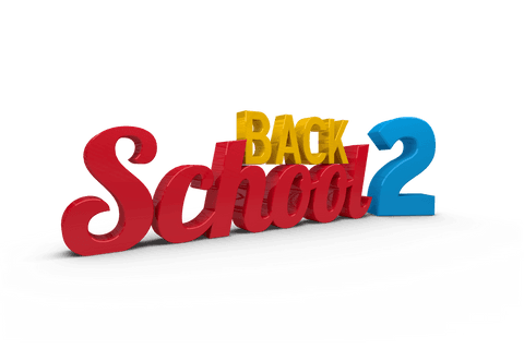 Back to School 2 Text with Transparent Background Vector - Download Free Stock Videos Pikwizard.com