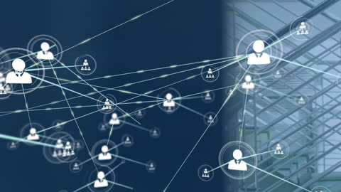 Global Network Connectivity in Architectural Tech Illustration