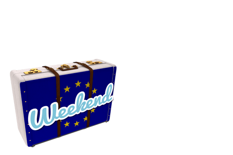 Transparent Journey Suitcase with Weekend Text Design - Download Free Stock Videos Pikwizard.com