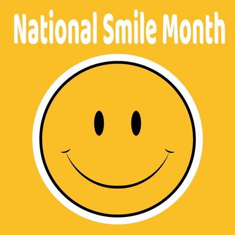 national smile month celebration with cheerful smiley design - Download Free Stock Templates Pikwizard.com