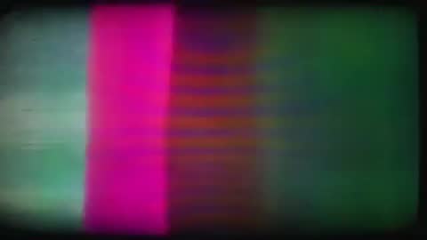 Glitch Effect on CRT Screen with Color Bars