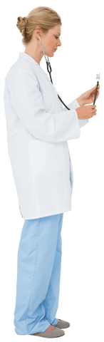 transparent image of doctor listening with stethoscope - Download Free Stock Videos Pikwizard.com