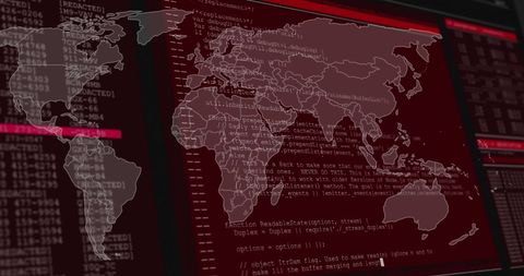 Global Cybersecurity with Programming and Encryption Code Overlay - Download Free Stock Images Pikwizard.com