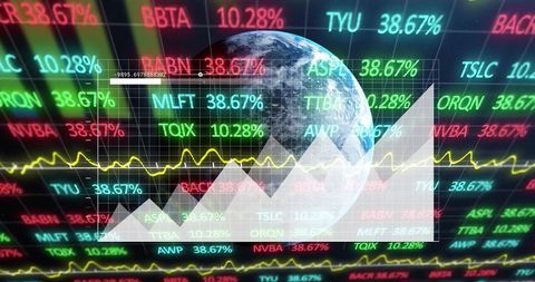 Global Financial Data Overlays Planet Earth with Growth Chart