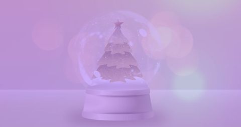 Enchanted Christmas Snow Globe with Festive Tree